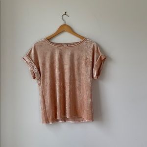 Gap Pink Velvet Top